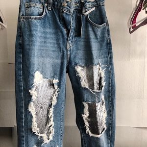 TOPSHOP Moto mom jeans